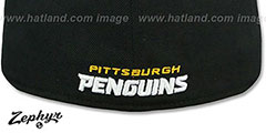 Penguins SHOOTOUT Black Fitted Hat by Zephyr - 3rd View