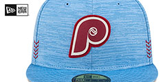 Philles 2024 COOPERSTOWN CLUBHOUSE Heather Sky Fitted Hat by New Era - 3rd View