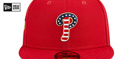 Phillies 2023 JULY 4TH STARS N STRIPES Fitted Hat by New Era - 3rd View