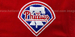 Phillies 2T PAYDIRT SNAPBACK Red-Royal Adjustable Hat by New Era - 3rd View