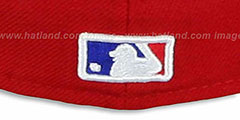 Phillies CHENILLE APPLIQUE Red Fitted Hat by New Era - 3rd View