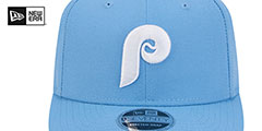 Phillies COOPERSTOWN STRETCH-SNAP Sky Hat by New Era - 3rd View