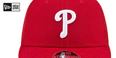 Phillies LOW-CROWN TRUCKER SNAPBACK Red Hat by New Era - 3rd View