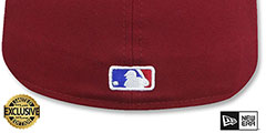 Phillies PHILLIE PHANATIC Burgundy Fitted Hat by New Era - 3rd View