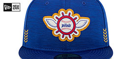 Pilots 2024 COOPERSTOWN CLUBHOUSE Heather Royal Fitted Hat by New Era - 3rd View