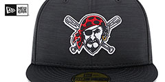 Pirates 2023 CLUBHOUSE Heather Black Fitted Hat by New Era - 3rd View