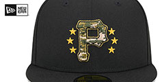 Pirates 2024 ARMED FORCES STARS N STRIPES Hat by New Era - 3rd View