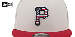 Pirates 2024 JULY 4TH STARS N STRIPES SNAPBACK Hat by New Era - 3rd View