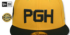 Pirates ALTERNATE CITY CONNECT Gold-Black Fitted Hat by New Era - 3rd View