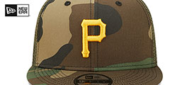 Pirates ARMY CAMO TRUCKER Hat by New Era - 3rd View