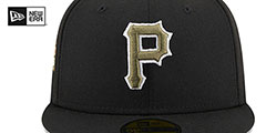 Pirates BOTANICAL SIDE-PATCH Black Fitted Hat by New Era - 3rd View