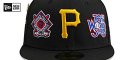 Pirates HISTORIC CHAMPIONS Black Fitted Hat by New Era - 3rd View