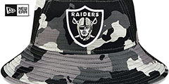 Raiders 2022 CAMO NFL TRAINING CAMP BUCKET Hat by New Era - 3rd View