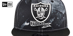 Raiders 2022 NFL SIDELINE TIE-DYE SNAPBACK Hat by New Era - 3rd View