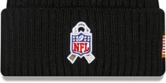 Raiders 2022 SALUTE-TO-SERVICE Knit Beanie Hat by New Era - 3rd View