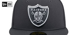 Raiders 2024 ONSTAGE NFL DRAFT Grey Fitted Hat by New Era - 3rd View