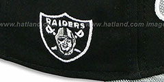 Raiders BALLISTIC SCRIPT A-FRAME STRAPBACK Black-Grey Hat by New Era - 3rd View