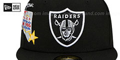 Raiders CITY CLUSTER Black Fitted Hat by New Era - 3rd View