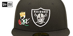 Raiders CROWN CHAMPS Black Fitted Hat by New Era - 3rd View