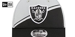 Raiders DASHMARK SIDELINE SNAPBACK Grey-Black Hat by New Era - 3rd View