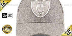 Raiders EK MELTON FABRIC MIX Grey Hat by New Era - 3rd View