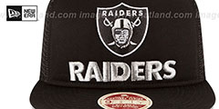 Raiders HERITAGE FOAM FRONT TRUCKER SNAPBACK Black Hat by New Era - 3rd View