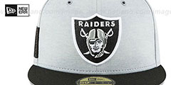 Raiders HOME ONFIELD STADIUM Grey-Black Fitted Hat by New Era - 3rd View