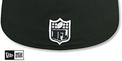 Raiders LEATHER VIZE TEAM-BASIC Black-White Fitted Hat by New Era - 3rd View