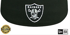 Raiders NFL LIGATURE Black Fitted Hat by New Era - 3rd View