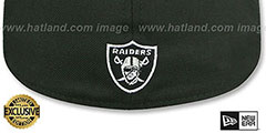 Raiders NFL TEAM-SCRIPT Black Fitted Hat by New Era - 3rd View