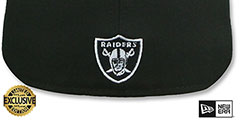 Raiders NFL TEAM-SCRIPT Black-Grey Fitted Hat by New Era - 3rd View