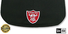 Raiders NFL TEAM-SCRIPT Black-Red Fitted Hat by New Era - 3rd View