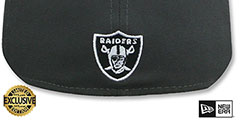 Raiders NFL TEAM-SCRIPT Charcoal Fitted Hat by New Era - 3rd View