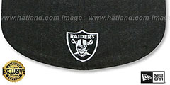 Raiders NFL TEAM-SCRIPT Heather Black Fitted Hat by New Era - 3rd View