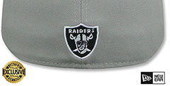 Raiders NFL TEAM-SCRIPT Light Grey Fitted Hat by New Era - 3rd View