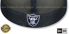 Raiders NFL TEAM-SCRIPT TRUCKER Navy-Navy Fitted Hat by New Era - 3rd View