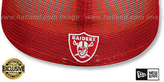 Raiders NFL TEAM-SCRIPT TRUCKER Red-Red Fitted Hat by New Era - 3rd View