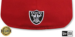 Raiders NFL TEAM-SCRIPT Red-Black Fitted Hat by New Era - 3rd View