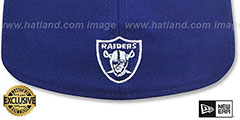 Raiders NFL TEAM-SCRIPT Dark Royal Fitted Hat by New Era - 3rd View