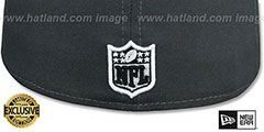 Raiders RAIDER-NATION Charcoal-White Fitted Hat by New Era - 3rd View