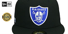 Raiders SB XI MESH-BACK SIDE-PATCH Black-Royal Fitted Hat by New Era - 3rd View