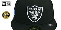 Raiders SB XVIII MESH-BACK SIDE-PATCH Black-Black Fitted Hat by New Era - 3rd View