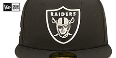 Raiders SB XVIII POP-SWEAT Black-Pink Fitted Hat by New Era - 3rd View