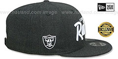 Raiders SCRIPT TEAM-BASIC SNAPBACK Heather Black Hat by New Era - 3rd View