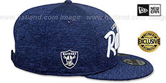 Raiders SCRIPT TEAM-BASIC SNAPBACK Light Navy ST Hat by New Era - 3rd View