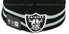 Raiders SUPER BOWL XI Black Knit Beanie Hat by New Era - 3rd View