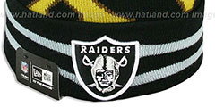 Raiders SUPER BOWL XV Black Knit Beanie Hat by New Era - 3rd View