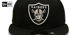 Raiders SUPER BOWL XVIII CITRUS POP Black-Green Fitted Hat by New Era - 3rd View