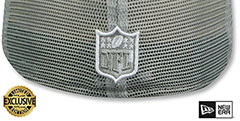 Raiders TEAM-BASIC TRUCKER Grey-White Fitted Hat by New Era - 3rd View