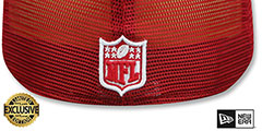 Raiders TEAM-BASIC TRUCKER Red-White Fitted Hat by New Era - 3rd View